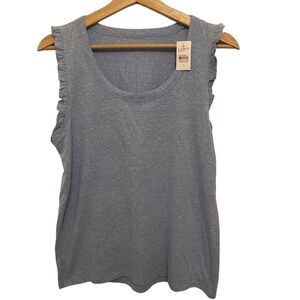 Loft sleeveless heather blue top small